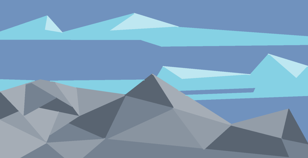 low-poly mountains