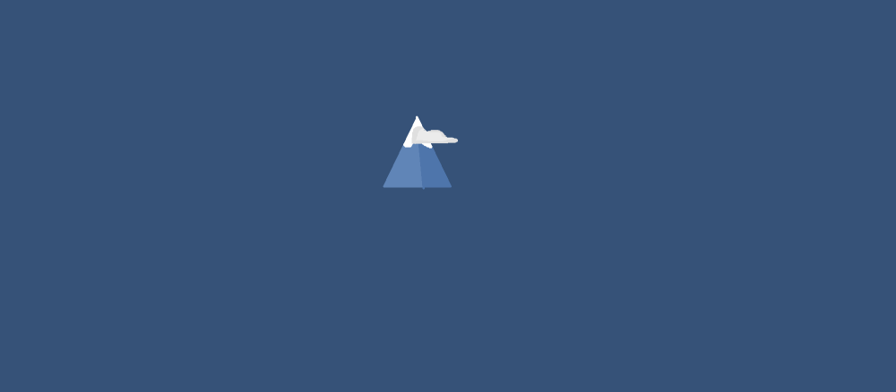 mountain with cloud